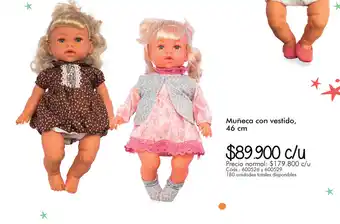 Panamericana Muñeca con vestido 46cm oferta
