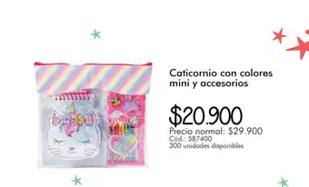 Panamericana Caticornio con colores mini y accesorios oferta