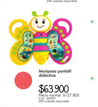 Panamericana Mariposa Portatil didactica oferta