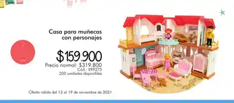 Panamericana Casa para muñecas con personajes oferta