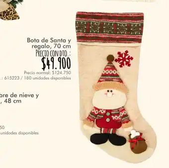 Panamericana Bota de Santa y regalo 70cm oferta