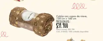 Panamericana Cobija con copos de nieve 130cm x 160cm oferta