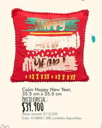 Panamericana Cojin Happy New Year 35.5cm x 35.5cm oferta