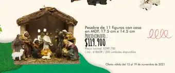 Panamericana Pesebre de 11 figuras con casa en MDF 17.5cm x 14.5cm oferta