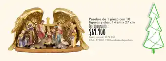 Panamericana Pesebre de 1 pieza con 10 figuras y alas 14cm x 27cm oferta