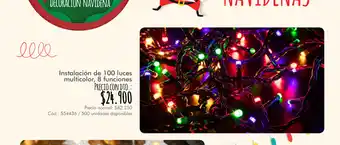 Panamericana Instalacion de 100 luces Multicolor 8 funciones oferta