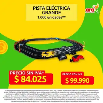 Ara Pista Electrica Grande oferta