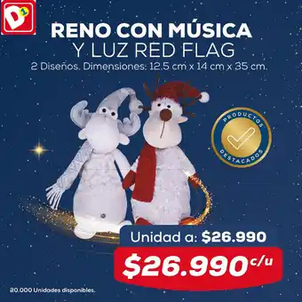 Tiendas D1 Reno Con Musica Y Luz Red Flag oferta