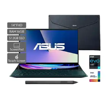 Falabella Portátil Asus ZenBook Duo 14 Pulgadas Intel Core i7 16GB 512GB oferta