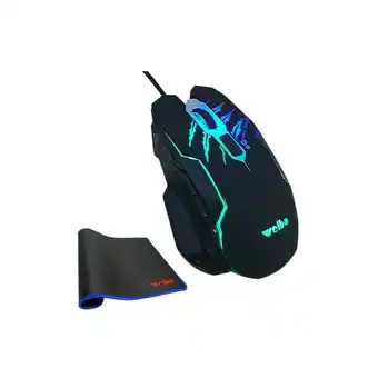 Falabella Mouse Wk411 Gamer Alambrico Usb Pc + Tapete Pad oferta