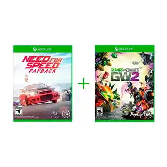 Falabella Need for Speed Payback + Plantas vs Zombies Xbox One oferta