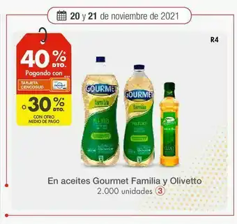 Metro En aceites gourmet familia y olivetto oferta