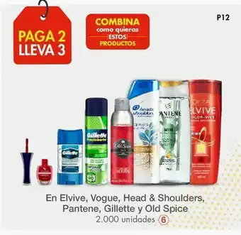 Metro En elvive, vogue, head & shoulders, pantene, gillette y old spice oferta