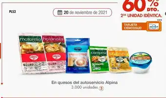 Metro En quesos del autoservicio alpina oferta