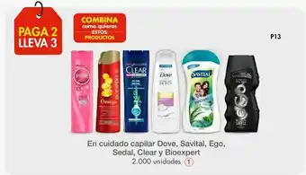 Metro En cuidado capilar dove, savital, ego, sedal, clear y bioexpert oferta