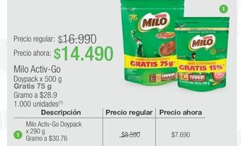 Jumbo Chocolate milo oferta