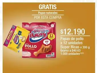 Jumbo Papas de pollo super ricas oferta