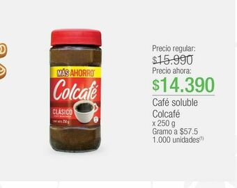 Jumbo Café instantáneo colcafe oferta