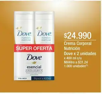 Jumbo Crema corporal dove oferta