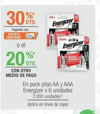Jumbo Pilas energizer oferta