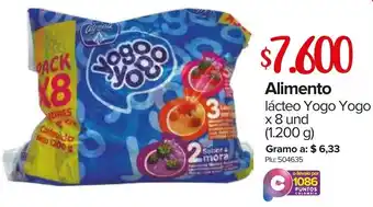 Super Inter Alimento Lácteo Yogo Yogo 8 Unid 1.200g oferta