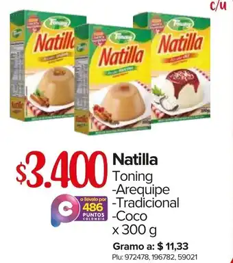 Natilla Toning 300g