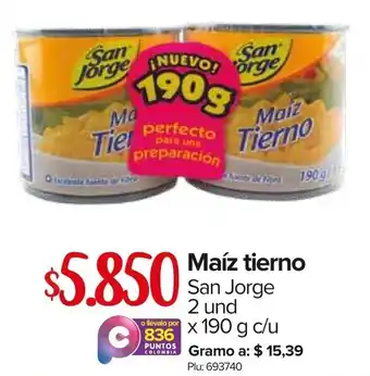 Super Inter Maíz Tierno San Jorge 2 Und 190g oferta