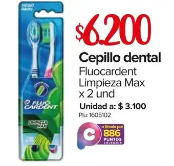 Super Inter Cepillo Dental Fluocardent Limpieza Max x 2 Und oferta