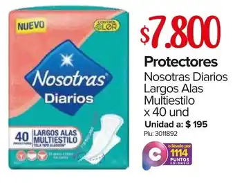 Super Inter Protectores Nosotores Diarios Largos Alas Multiestilo x 40 und oferta