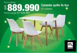 Jumbo Comedor Quille 4s BCO oferta