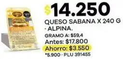 Super Inter Alpina queso sabana oferta