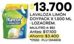 Super Inter Lozacrem lavaloza limón doypack oferta