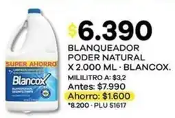Blancox blanqueador poder natural super ahorro