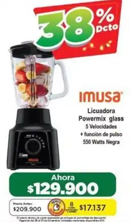 Alkomprar Imusa licuadora powermix glass oferta