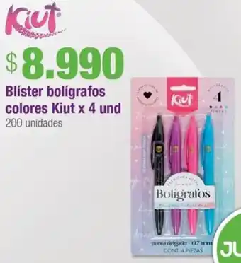 Jumbo Kiut blister bolígrafos colores oferta