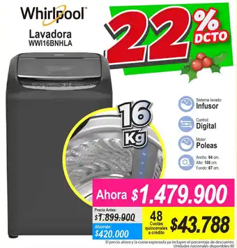 Alkomprar Whirlpool Lavadora 16kg oferta