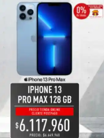 Claro iPhone 13 Pro Max 128GB oferta