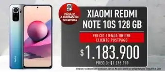 Claro Xiaomi REdmi Note 10S 128GB oferta