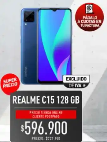 Claro Realme C15 128GB oferta