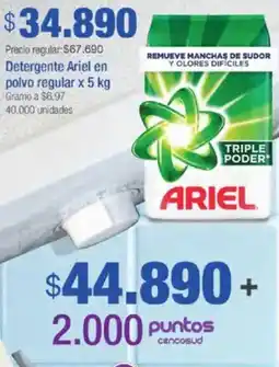 Jumbo Ariel detergente en polvo regular oferta