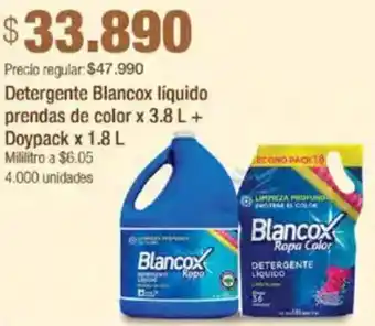 Jumbo Blancox líquido detergente oferta