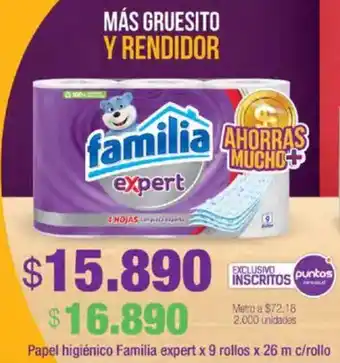 Jumbo Familia expert papel higiénico oferta