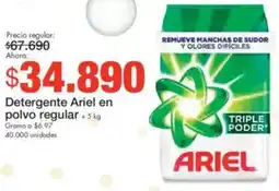 Metro Ariel detergente en polvo regular oferta