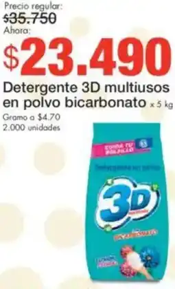 Metro Detergente 3D multiusos en polvo bicarbonato oferta