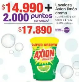 Metro Axion limón lavaloza crema oferta