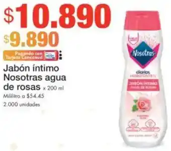 Metro Jabón íntimo nosotras agua de rosas oferta