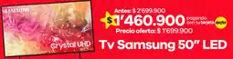 Éxito Samsung grystal uhd tv 50" led oferta