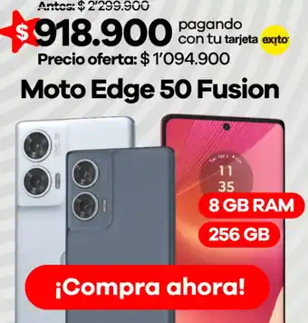 Éxito Moto edge 50 fusion oferta