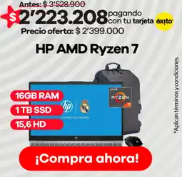 Éxito HP AMD Ryzen 7 oferta