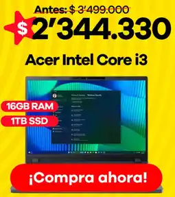 Éxito Acer Intel Core i3 oferta